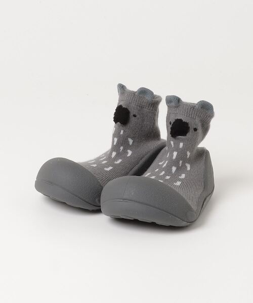Attipas(アティパス)の「ATTIPAS Endangered Koala アティパス コアラ ベビーシューズ(ベビーシューズ/ベビーソックス・キッズ・グレー・6.5/3.5/4.5/5.5)」の1枚目の写真