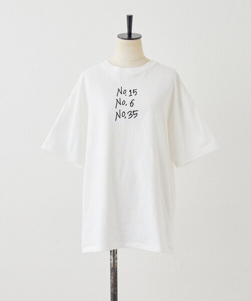 ear PAPILLONNER（イアパピヨネ）の「《綿100％》ラッキーナンバーTシャツ【SUM1 STYLE(スミスタイル)】（Tシャツ/カットソー・レディース・ホワイト/チャコールグレー・FREE）」の19枚目の写真