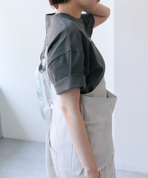 ear PAPILLONNER（イアパピヨネ）の「《綿100％》ラッキーナンバーTシャツ【SUM1 STYLE(スミスタイル)】（Tシャツ/カットソー・レディース・ホワイト/チャコールグレー・FREE）」の9枚目の写真