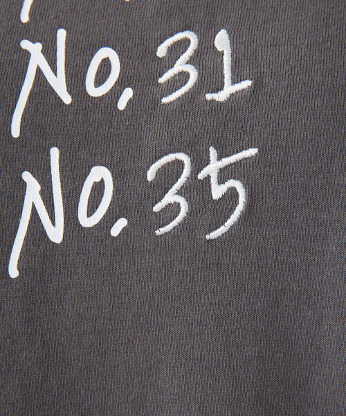 ear PAPILLONNER（イアパピヨネ）の「《綿100％》ラッキーナンバーTシャツ【SUM1 STYLE(スミスタイル)】（Tシャツ/カットソー・レディース・ホワイト/チャコールグレー・FREE）」の3枚目の写真