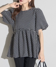 tocco closet | 【ZOZO限定】サイドリボンドットペプラムブラウス ※セットアップ可能(シャツ/ブラウス)