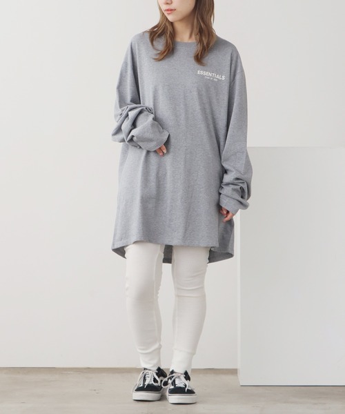 FOG ESSENTIALS（エフオージーエッセンシャルズ）の「FOG ESSENTIALS/エッセンシャルズ 1POINT LOGO LS TEE ロングスリーブT（Tシャツ/カットソー・メンズ・ミント/ヘザーグレー・XL/L/M/S/XS）」の18枚目の写真