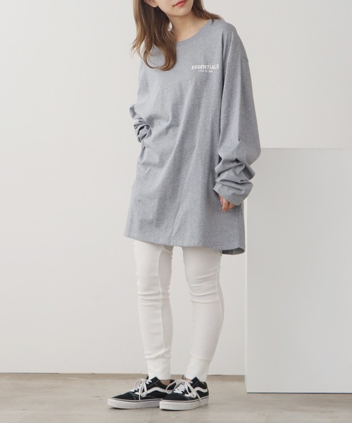 FOG ESSENTIALS（エフオージーエッセンシャルズ）の「FOG ESSENTIALS/エッセンシャルズ 1POINT LOGO LS TEE ロングスリーブT（Tシャツ/カットソー・メンズ・ミント/ヘザーグレー・XL/L/M/S/XS）」の12枚目の写真