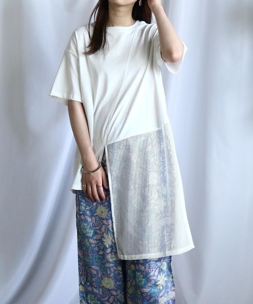 エコビッチビーチスタイル ラッシュ素材ワンピース WatoEy・Swell flowers