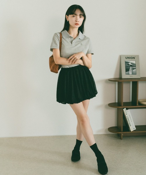 VANNIE U(ヴァニーユー)の「レースバルーンミニスカート(スカート・レディース・アイボリー/ブラック・FREE)」の4枚目の写真