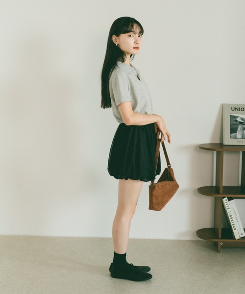 VANNIE U(ヴァニーユー)の「レースバルーンミニスカート(スカート・レディース・アイボリー/ブラック・FREE)」の14枚目の写真