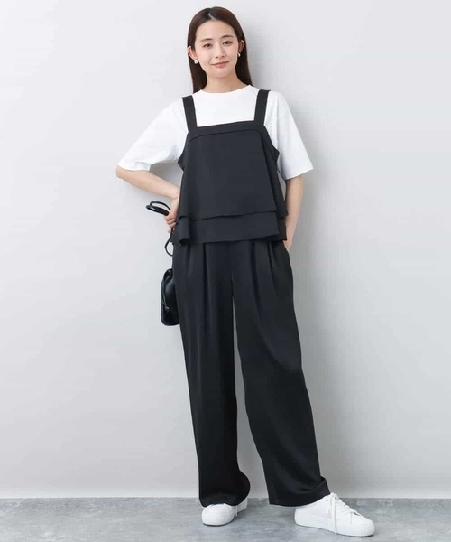 MK MICHEL KLEIN（エムケーミッシェルクラン）の「2タックワイドパンツ/洗える（その他パンツ・レディース・グレー/ブラック・38）」の8枚目の写真