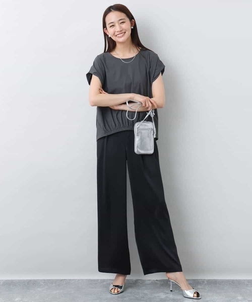 MK MICHEL KLEIN（エムケーミッシェルクラン）の「2タックワイドパンツ/洗える（その他パンツ・レディース・グレー/ブラック・38）」の18枚目の写真