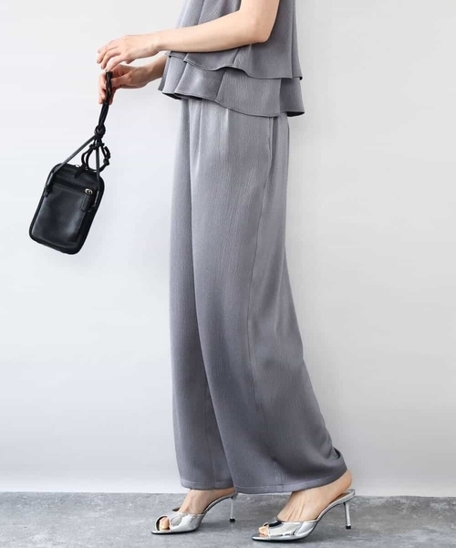 MK MICHEL KLEIN（エムケーミッシェルクラン）の「2タックワイドパンツ/洗える（その他パンツ・レディース・グレー/ブラック・38）」の19枚目の写真