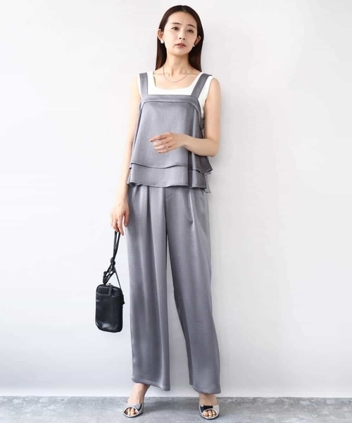 MK MICHEL KLEIN（エムケーミッシェルクラン）の「2タックワイドパンツ/洗える（その他パンツ・レディース・グレー/ブラック・38）」の20枚目の写真