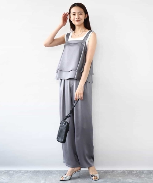 MK MICHEL KLEIN（エムケーミッシェルクラン）の「2タックワイドパンツ/洗える（その他パンツ・レディース・グレー/ブラック・38）」の22枚目の写真