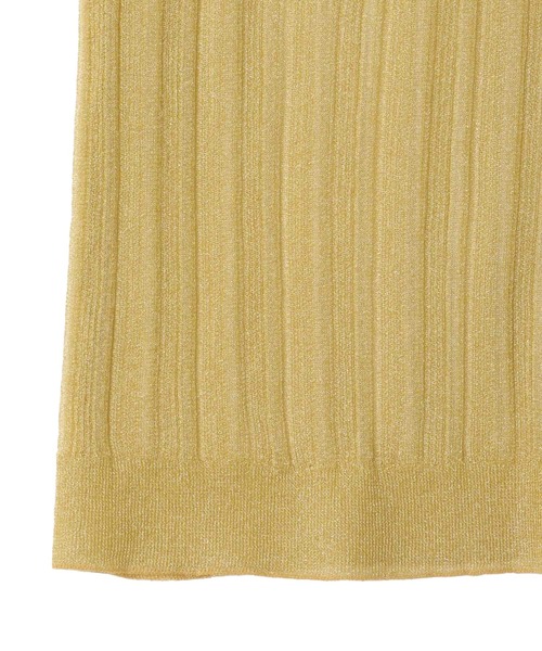 DRESSLAVE(ドレスレイブ)の「shiny sheer random rib cardigan(シャイニーシアーランダムリブカーディガン)(カーディガン/ボレロ・レディース・ゴールド・38)」の14枚目の写真