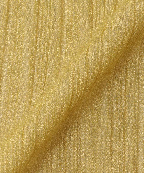 DRESSLAVE(ドレスレイブ)の「shiny sheer random rib cardigan(シャイニーシアーランダムリブカーディガン)(カーディガン/ボレロ・レディース・ゴールド・38)」の15枚目の写真