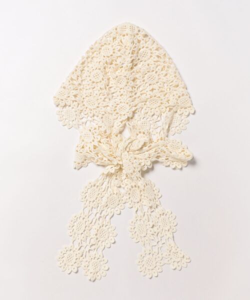 Port（ポート）の「【 Port / ポート 】 フラワー クロシェ フーディー バラクラバ #（ニットキャップ/ビーニー・レディース・ホワイト/ブラック・FREE）」の18枚目の写真