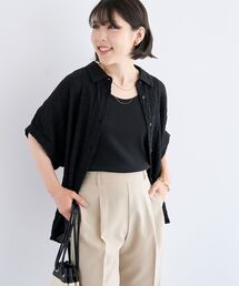 Green　Parks | シアーシャーリングフレンチスリーブシャツ(シャツ/ブラウス)