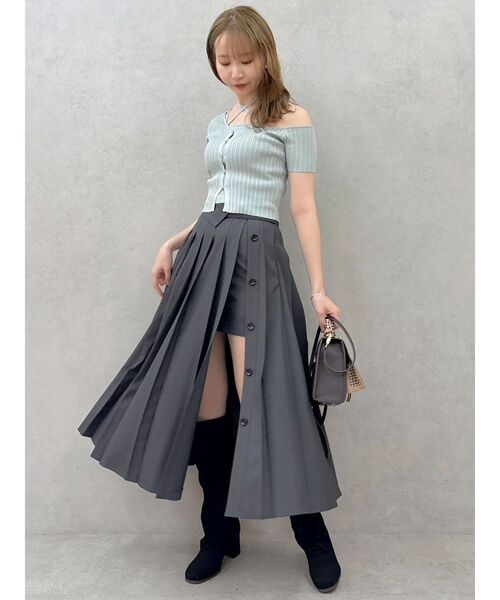 Duncan レイヤードプリーツスカート レイヤードプリーツミニスカート[品番：MKSW0058555]｜dazzlin