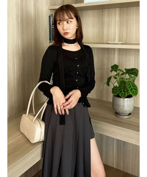 dazzlin(ダズリン)の「パンツレイヤードプリーツスカート(スカート・レディース・その他1/チャコールグレー・SMALL/MEDIUM)」の3枚目の写真