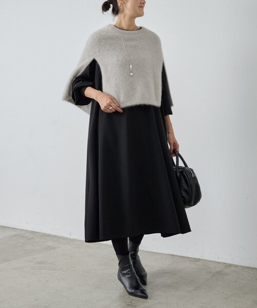 BEARDSLEY（ビアズリー）の「Tワンピース《BEARDSLEY》（ワンピース・レディース・ブラック/ネイビー・1/0）」の14枚目の写真