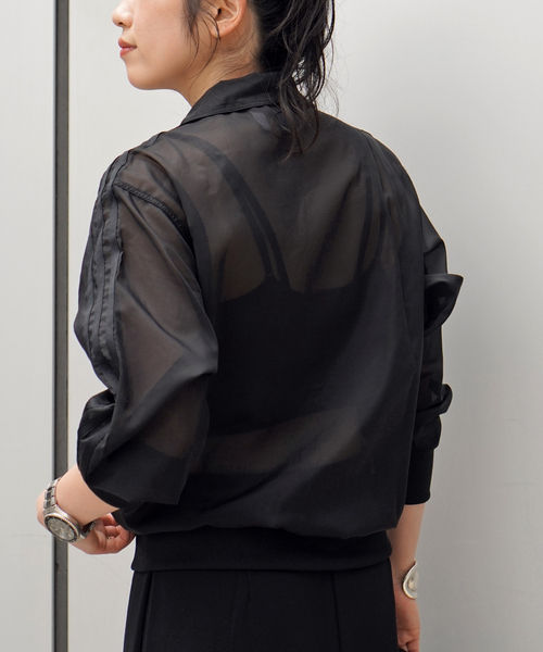 adidas(アディダス)の「【adidas/アディダス】SHEER FB トラックトップ(その他アウター・レディース・ブラック・36/38)」の3枚目の写真