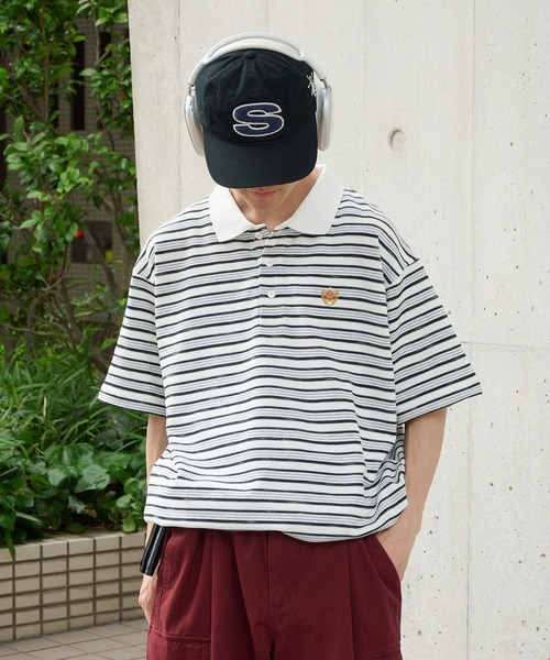 Perushu（ペルーシュ）の「クラシックワンポイント刺繍ポロシャツ（ポロシャツ・メンズ・ホワイト系その他/グリーン系その他/ネイビー/グレイッシュベージュ・MEDIUM/LARGE）」の8枚目の写真