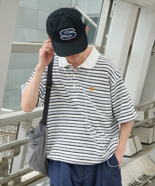 Perushu（ペルーシュ）の「クラシックワンポイント刺繍ポロシャツ（ポロシャツ・メンズ・ホワイト系その他/グリーン系その他/ネイビー/グレイッシュベージュ・MEDIUM/LARGE）」の20枚目の写真