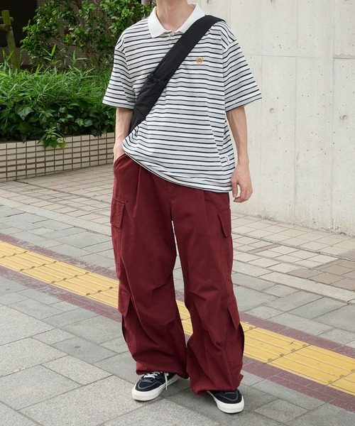 Perushu（ペルーシュ）の「クラシックワンポイント刺繍ポロシャツ（ポロシャツ・メンズ・ホワイト系その他/グリーン系その他/ネイビー/グレイッシュベージュ・MEDIUM/LARGE）」の7枚目の写真