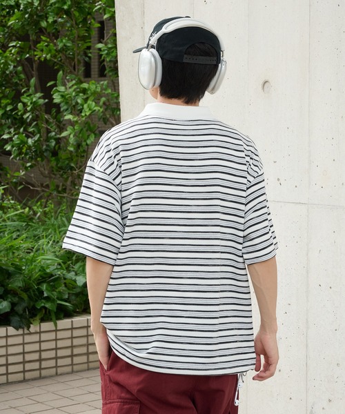 Perushu（ペルーシュ）の「クラシックワンポイント刺繍ポロシャツ（ポロシャツ・メンズ・ホワイト系その他/グリーン系その他/ネイビー/グレイッシュベージュ・MEDIUM/LARGE）」の11枚目の写真