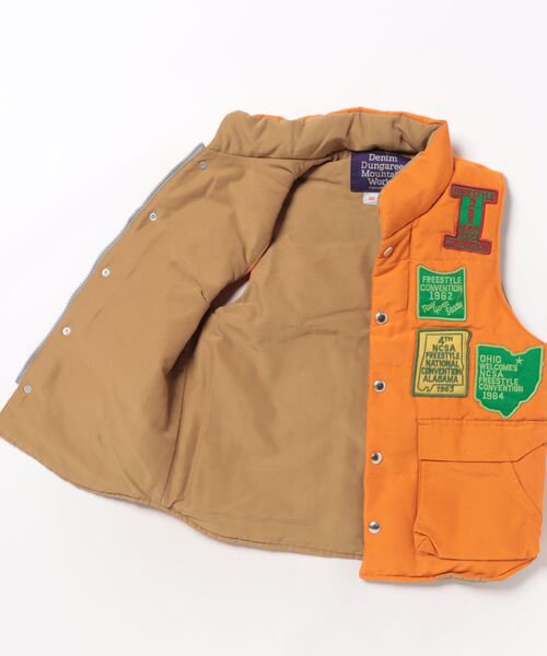 DENIM DUNGAREE（デニムダンガリー）の「Grosgrain Insulation Vest（その他アウター・キッズ・オレンジ・135/145）」の3枚目の写真