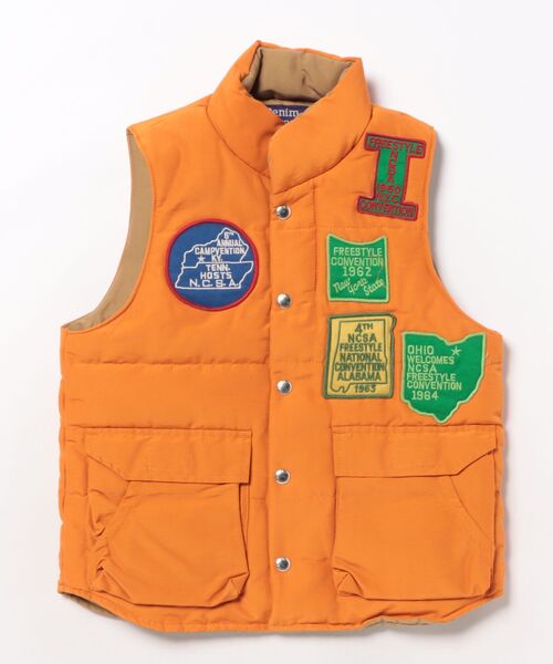 DENIM DUNGAREE（デニムダンガリー）の「Grosgrain Insulation Vest（その他アウター・キッズ・オレンジ・135/145）」の4枚目の写真