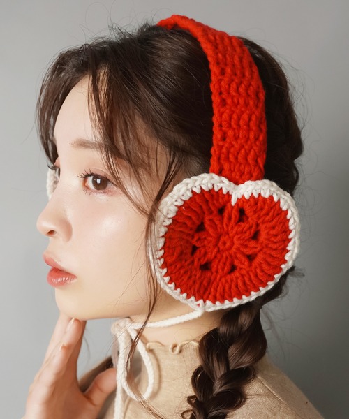 ニットイヤーマフ/イヤマフ/ハート/NEO森ガール（イヤーマフ）｜SPINNS