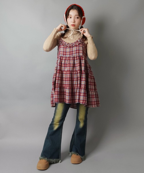 SPINNS(スピンズ)の「ニットイヤーマフ/イヤマフ/ハート/NEO森ガール(イヤーマフ・レディース・レッド/グレー・ONESIZE)」の4枚目の写真