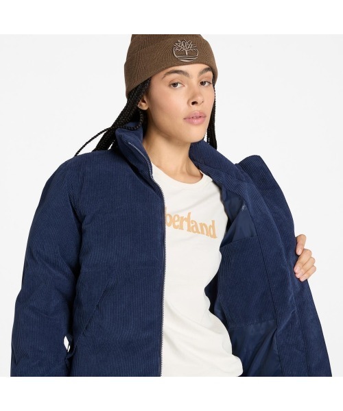 Timberland（ティンバーランド）の「ウォータープルーフ コーデュロイ パファー ジャケット レディース（ダウンジャケット/コート・レディース・ネイビー・LARGE/MEDIUM/X-LARGE）」の3枚目の写真