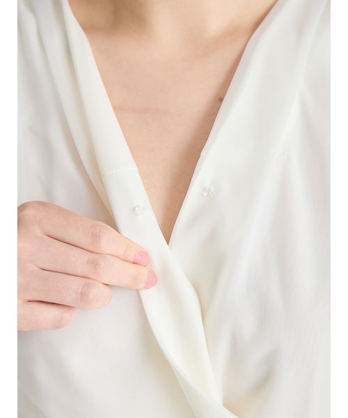 CELFORD（セルフォード）の「カシュクールシアートップス（Tシャツ/カットソー・レディース・ブラック/アイボリー/ピンク・36/38）」の12枚目の写真