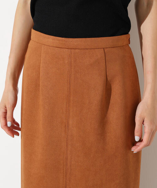 セール】【PS/低身長サイズ】フェイクスウェードスリットスカート