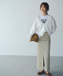 【PS/低身長サイズ】フェイクスウェードスリットスカート