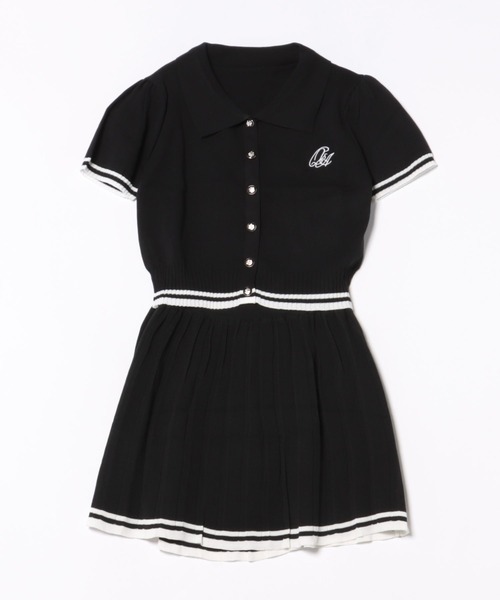 Silly（シリー）の「サマーニット×プリーツSKセットアップ（セットアップ・レディース・ブラック/アイボリー・FREE）」の16枚目の写真