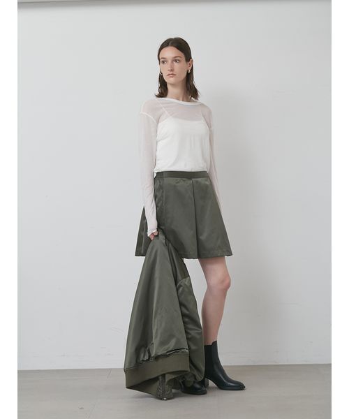 styling/(スタイリング)の「Uネック2WAYカットトップス(Tシャツ/カットソー・レディース・ブラック/カーキ/ホワイト・F)」の19枚目の写真