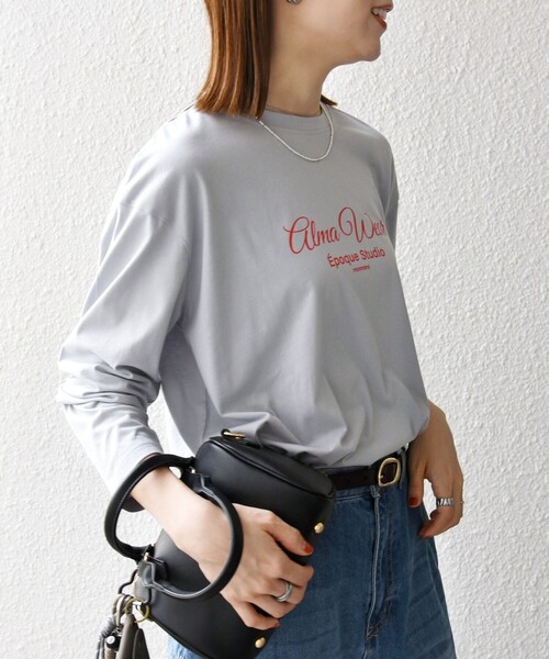 monmimi（モンミミ）の「【SHIPS any別注】MONMIMI:〈洗濯機可能〉ロゴ プリント ロンTEE 25AW（Tシャツ/カットソー・レディース・ライトブルー/ホワイト/ピンク・ONE SIZE）」の22枚目の写真