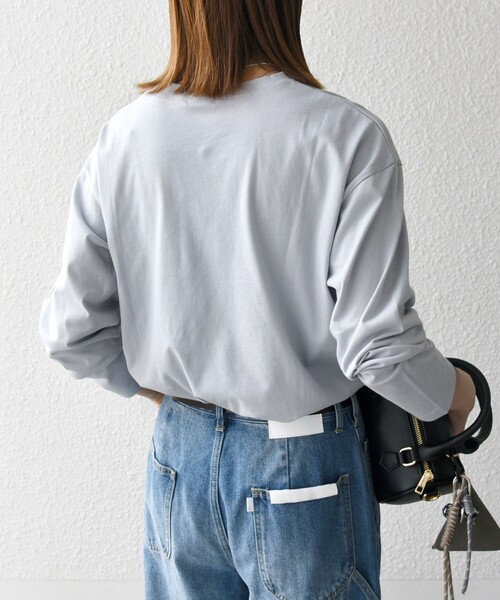 monmimi（モンミミ）の「【SHIPS any別注】MONMIMI:〈洗濯機可能〉ロゴ プリント ロンTEE 25AW（Tシャツ/カットソー・レディース・ライトブルー/ホワイト/ピンク・ONE SIZE）」の20枚目の写真