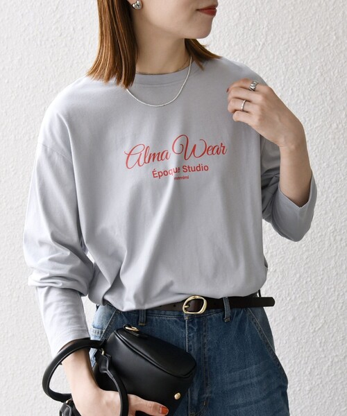 monmimi（モンミミ）の「【SHIPS any別注】MONMIMI:〈洗濯機可能〉ロゴ プリント ロンTEE 25AW（Tシャツ/カットソー・レディース・ライトブルー/ホワイト/ピンク・ONE SIZE）」の18枚目の写真