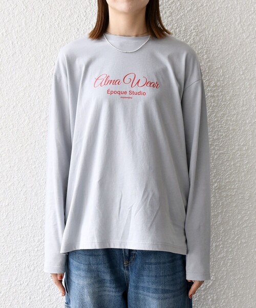 monmimi（モンミミ）の「【SHIPS any別注】MONMIMI:〈洗濯機可能〉ロゴ プリント ロンTEE 25AW（Tシャツ/カットソー・レディース・ライトブルー/ホワイト/ピンク・ONE SIZE）」の8枚目の写真