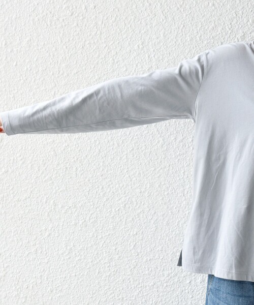 monmimi（モンミミ）の「【SHIPS any別注】MONMIMI:〈洗濯機可能〉ロゴ プリント ロンTEE 25AW（Tシャツ/カットソー・レディース・ライトブルー/ホワイト/ピンク・ONE SIZE）」の5枚目の写真