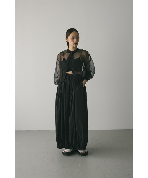 STYLEMIXER(スタイルミキサー)の「シアーコンビネーションカーディガン(カーディガン/ボレロ・レディース・オレンジ系その他/ブラック/グレー・FREE)」の4枚目の写真