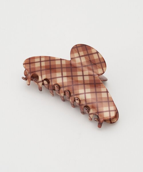 CIAOPANIC(チャオパニック)の「チェックヘアクリップ(バレッタ/ヘアクリップ・レディース・ベージュ/ネイビー/レッド・FREE)」の2枚目の写真