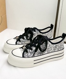 Sibra | スパンコール厚底キャンバススニーカー(スニーカー)