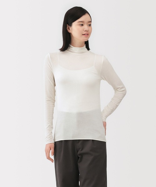 婦人 シアータートルネック長袖Tシャツ（インナーウェア/肌着）｜無印