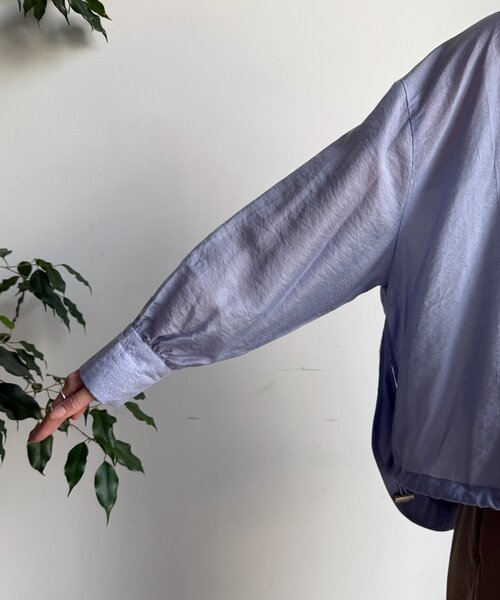 DouDou（ドゥドゥ）の「襟付シアースピンドルブラウス（シャツ/ブラウス・レディース・ブラック/カーキ/ベージュ/バイオレット/アイボリー/ピンク・FREE）」の11枚目の写真