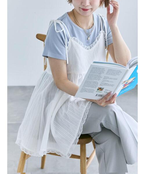 ehka sopo(エヘカソポ)の「前後2WAYイレヘムキャミチュニック(チュニック・レディース・オフホワイト/ブラック/キナリ・F)」の4枚目の写真