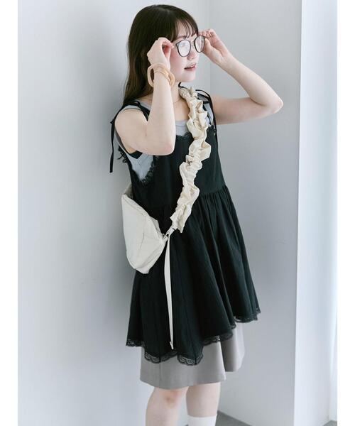 ehka sopo(エヘカソポ)の「前後2WAYイレヘムキャミチュニック(チュニック・レディース・オフホワイト/ブラック/キナリ・F)」の5枚目の写真