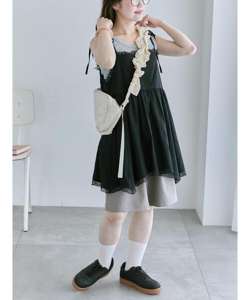 ehka sopo(エヘカソポ)の「前後2WAYイレヘムキャミチュニック(チュニック・レディース・オフホワイト/ブラック/キナリ・F)」の7枚目の写真